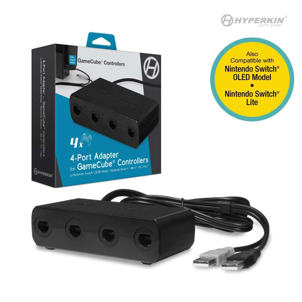 4-Port Controller Adapter for GameCube to Switch/ Wii U/ PC/ Mac (Z2)